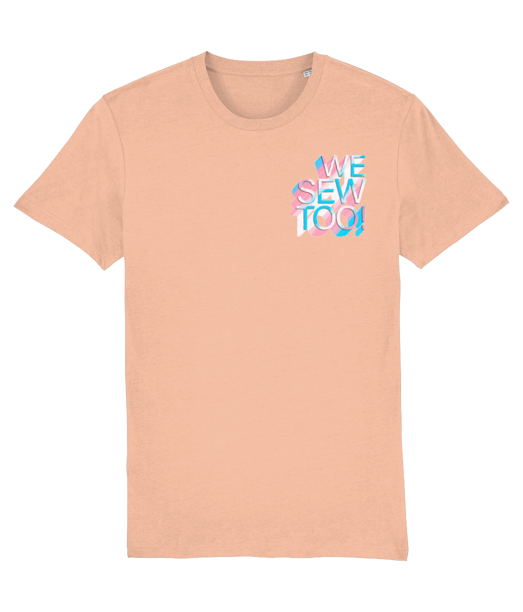 Trans Pride We Sew Too adult T-shirt