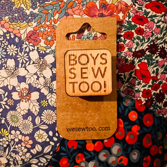 Boys Sew Too! Pin Badge
