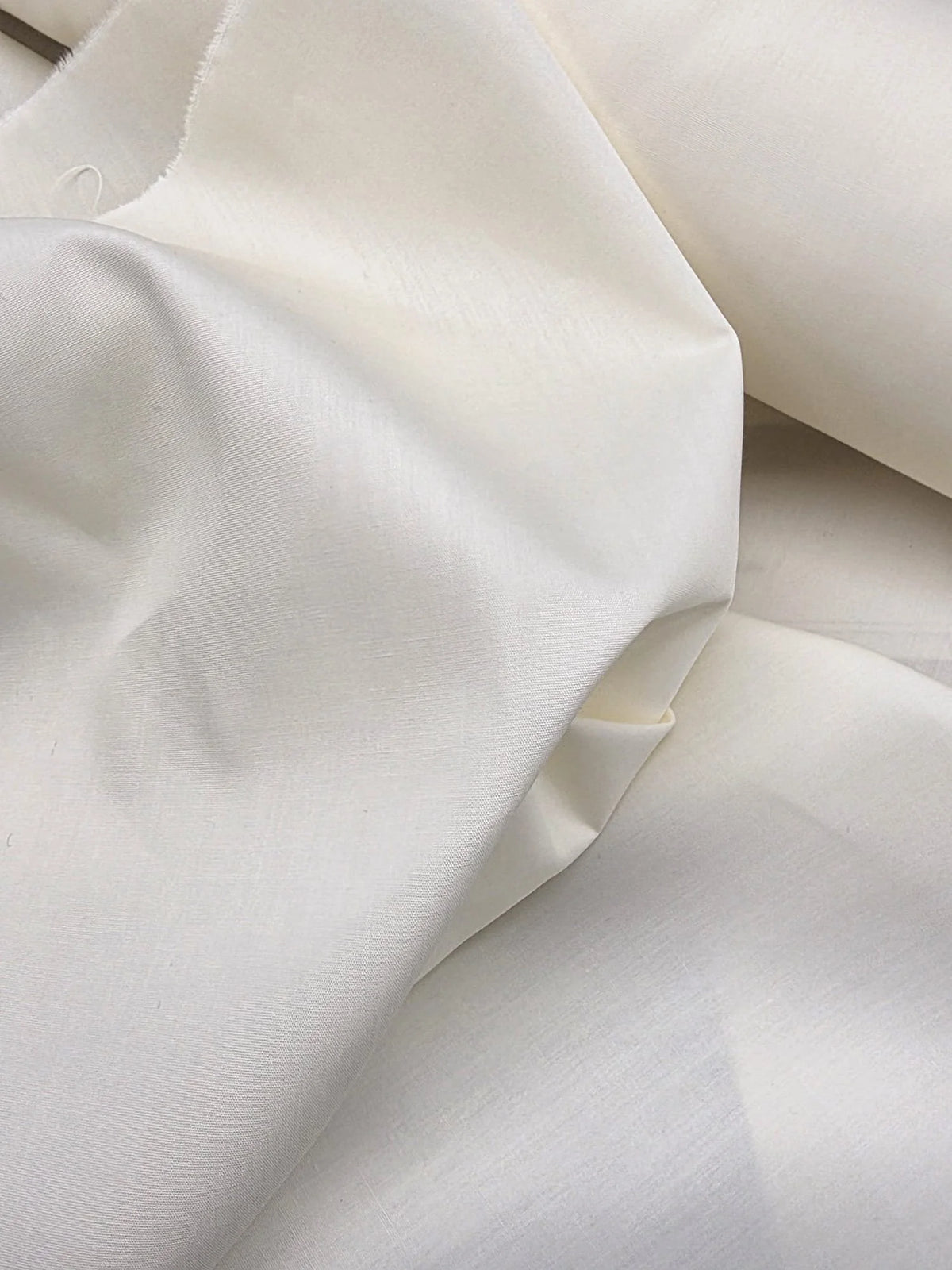 Ex Tootal Deadstock Designer Superior Quality 100% Cotton Poplin Plain - Vanilla Cream