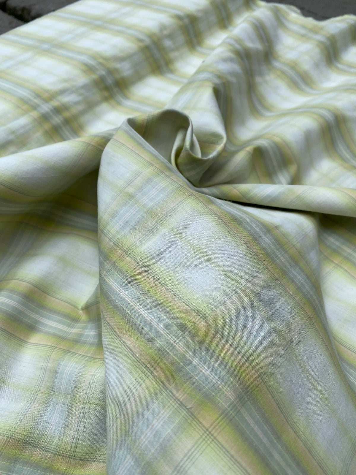Ex Paul Smith Deadstock Designer Prince of Wales Check Shirting green