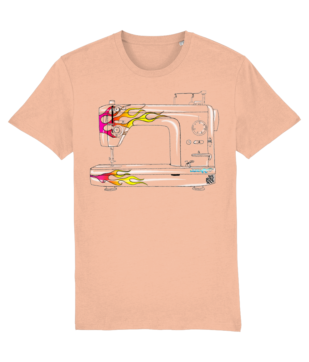 Hot Rod Sewing Machine Adult T-Shirt
