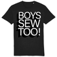 Boys Sew Too Adult T-Shirt - Black and White